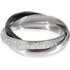 Cartier - Anello Trinity in oro giallo 18kt con diamanti Pre-owned - unisex - oro bianco 18kt/ceramica/diamanti - Taglia unica - Argento