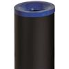 Adatto-M T770015 Gettacarte antifuoco corpo metallo nero coperchio Blu 50 litri