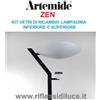 Artemide kit vetri di ricambio inferiore e superiore protezione lampadine per zen