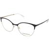 Emporio Armani EA1087 3014 | Occhiali da Vista Graduati | Prova Online | Metallo | Cat Eye | Nero, Oro | Adrialenti