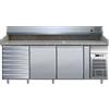 FORCAR-FREDDO G-PZ2610TN Tavolo refrigerato ventilato in acciaio AISI304 con 2 ante