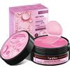 Mifeloy 60 pezzi rosa profonda idratazione idratante Eye Pad Mask, rosa collagene idrogel anti invecchiamento 30 paia maschera per occhi con acido ialuronico per rimuovere le occhiaie scure, maschera per