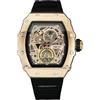 TIME100 Orologio Automatico Uomo Scheletrato Rettangolare Silicone