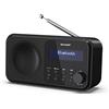 SHARP Radio digitale portatile DR-P420 (DAB/DAB+/FM con RDS, USB, Bluetooth 5.0, funzioni di sveglia con jack da 3,5 mm), nera