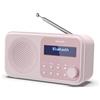 Sharp Shap DR-4P20(PK) - Radio DAB+/DAB/FM compatta e portatile con streaming audio senza ﬁli Bluetooth e alimentazione tramite USB o batteria, colore rosa