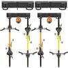 Mimoke Supporto da parete per bicicletta verticale, regolabile, per bicicletta elettrica, mountain bike e bici da strada, per biciclette e ganci per casco (per 4 biciclette)