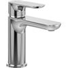 Villeroy & Boch O.novo rubinetteria lavabo senza piletta di scarico, miscelatore bagno con funzione avvio a freddo, miscelatore lavabo a risparmio idrico, altezza bocca di erogazione 105mm, cromato