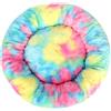 DOTBUY-SHOP Rotondo Cuccia Cane Interno, Peluche Cuccia Gatto e Cane Ciambella Cuscino per Cani Stampa, Lavabile e Morbido Cuscino per Animale Domestico, per Autunno e Inverno (40cm,Tie-Dye)