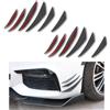 Ygapuzi 12 Pz Universal Car Spoiler Canards Kit Personalizzato Crescent Auto Paraurti Anteriore Labbra Splitter Car Body Decoration Decal Adesivo Accessori per Auto SUV Truck (Fibra di carbonio)