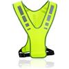 RUNQIN OUTDOOR RUNQIN Gilet Riflettente Alta visibilità, Giubbotto Fluorescente Sicurezza Catarifrangente Uomo e Donna, Bretelle Catarifrangenti Running Regolabile Giallo per Corsa, Ciclismo, Camminata, Jogging
