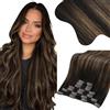 Moresoo Extension Capelli Veri Clip 150g Balayage Castano #2/6/2 60 cm 7pz