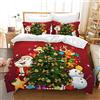 AVJWWD Set Copripiumino Natalizio Set di biancheria da letto di Natale,per bambini e bambine Set di Biancheria da Letto Decorazione Natalizia per Interni (Albero di Natale, 200 x 200 cm)