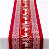 Zemolo Runner di Natale Tovaglia Cotone e Lino Runner Decorazione da Tavolo Lavabile Tovaglia per Feste 28 * 270CM
