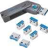 LogiLink USB Port per Blocco di Sicurezza Grau 1x Schlüssel, 8X Schlösser