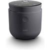 Lauben LOW Sugar Rice Cooker 1500AT, Cuociriso con funzione a basso contenuto di zucchero, 1,5 l, funzione di mantenimento in caldo, contenitore interno lavabile in lavastoviglie (Antracite)