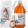 Institut Katharos Argento Colloidale Premium 40 PPM 1000 ml | Formula a Concentrazione Ottimale, Particelle più Piccole, Risultati Migliori | Certificato da Laboratorio | Flacone Spray da Riempire ed Ebook Gratuiti