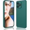 DESSEN Cover per Realme C53 / Realme C51 / Realme Note 50 - Liquido Silicone Custodia Antiurto Protezione Case Sottile e Morbida TPU Bumper con Fodera Microfibra Antigraffio, Verde Scuro