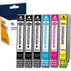 OGOUGUAN Caidi 405XL Cartucce d'inchiostro compatibili per Epson 405 405 XL per Epson Workforce Pro WF-3820DWF WF-3825DWF WF-4820DWF WF-4825DWF (6 pezzi)