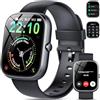 QCOQ Smartwatch Uomo Donna, 1.91 Orologio Smartwatch con Effettua/Risposta Chiamate, 110+ Sportive Smart Watch con Sonno/Cardiofrequenzimetro/Contapassi, Impermeabile IP68, Fitness Tracker Nuovo Nero