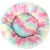 DOTBUY-SHOP Rotondo Cuccia Cane Interno, Peluche Cuccia Gatto e Cane Ciambella Cuscino per Cani Stampa, Lavabile e Morbido Cuscino per Animale Domestico, per Autunno e Inverno (40cm,Colori sfumati)
