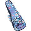 TOGEVAL Zaino Per Ukulele Imbottito Cotone Design Fiori e Quadretti Borsa Musicale Per Uomo e Donna Spallacci Regolabili e Manico Rinforzato Colore Blu