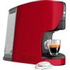 Bialetti Dama, Macchina Espresso a Cialde ESE 100% compostabili, Plastica Riciclata, Rosso