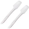 TAOZHIYAO 2Pcs Silicone Mini cucina Spatola, staffa di design, multiuso bottiglia fondo raschietto morbido barattolo torta crema marmellata raschietti cucina strumenti accessori Forniture (Bianco)
