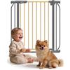 LIONELO Truus Slim Cancelletto di sicurezza, Larghezza regolabile da 75 fino a 105 cm con Fissaggio a pressione, Apertura entrambe le direzioni, Altezza 77 cm, Autobloccante