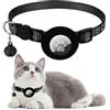 Ledeak Airtag Collare Gatto, Riflettente Collare Gatto Compatibile con GPS Airtag, Collarino Gatto Antistrozzo con Modello Zampa di Gatto, Regolabile Collare Gatto per Gattini, Gatti (Nero)
