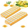 Festa Centro 2 Pezzi Quadrato e Rotondo Stampo in Plastica per Ravioli, Stampo Per Ravioli Italia,Riutilizzabile, Facile da Pulire, Dimensione dei ravioli 2.5-3cm, 26.5×10.8×2cm (21 Posti Giallo)
