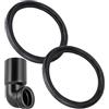 Your Day Mate Guarnizione per curva di scarico, 2 pezzi, ricambio per 387.282.00.1, compatibile con GEBERIT DN90 Kombifix, curva di scarico Duofix, collegamento presa WC a parete a presa a spinta da 90 mm