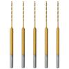 OTOTEC 5 punte elicoidali in acciaio HSS per micro trapani, taglio rapido, accessori per utensili manuali compatibili con Proxxon 28852, 0,8 mm x 2,35 mm