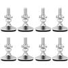 Drenky Piedini di Livellamento Regolabili, Universale M10 x 50mm Piedini Livellatori per Mobili 8 pezzi Robusto Vite Regolabile Con Dado