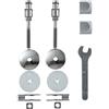 Duravit Happy D.2 set cerniera per sedile WC, versione lunga, con soft-close, 0061951000, Happy D.2; Esplanade acciaio inox [WC > Ricambi WC]