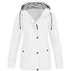 SYDUZAX Giacca Impermeabile da Donna con Cappuccio Impermeabili Leggeri Trench Sportivo con Cappuccio Giacche Antipioggia Cappotti Antipioggia Larghi Casual Tasche Giacca da corsa con zip intera Capispalla