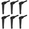 QUARKZMAN 6pz Regolabile Serraggio Leva Maniglie M6 x 20mm Maschio Filettatura Bullone Manopole Girevole Vite blockggio Rapido Rilascio Cricchetto Pulsante Maniglia, Nero