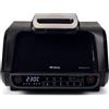 Ariete 4635 Air Fryer Grill, Friggitrice ad aria e Griglia, Bistecchiera,1700W, Capacità 8L, Friggi e Griglia, 8 funzioni di cottura, Timer, Nero