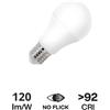 Lampada E27 12W, A60 120lm/W, CRI92, No Flickering Bianco Caldo 3.000K