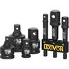 LEXIVON Kit combinato di adattatori per bussole a percussione, 7 pezzi, riduttore e set di estensioni, conversione avvitatore a percussione da 1/4-3/8-1/2, protezione attiva dalla ruggine grazie al