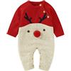 Verve Jelly Vestito natalizio Neonato Bambino Neonato Bambina Natale Renna Pagliaccetto Autunno Inverno Maglioni lavorati a maglia Tute, 70,0-3 mesi, Blu