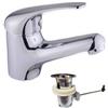 Sphera Miscelatore monocomando per lavabo Sphera con leva e piletta 1 1/4