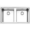 Apell Lavello Cucina 2 Vasche Incasso Larghezza 86 cm materiale Acciaio Inox finitura Spazzolato - LNP862IBC Serie Linear Plus