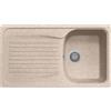 Plados Lavello Cucina Fragranite 1 Vasca Incasso con Gocciolatoio Larghezza 86 cm materiale Ultragranit colore Avena UG94 - HR0861 Serie Harmony