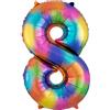 amscan S/SHAPE: 8 Rainbow Splash