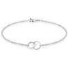 Elli Bracciale Donna Ciondolo ad Anelli Intrecciati in Argento Sterling 925