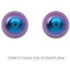 SANICO Srl Orecchini da Foratura 510 Pallina Anodizzato Blue Inverness