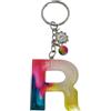 Generico Portachiavi Personalizzato lettera M multicolor in resina (R)