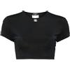 CHANEL Pre-Owned - T-shirt crop 1995 - Donna - nylon/spandex/elastam - 42 - Nero