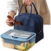ZLXFT Bento Box Con 3 Scomparti, Porta Pranzo Prova di Perdite per Bambini e Adulti, Lunch Box Con Posate per Scuola, Ufficio e Viaggio
