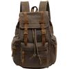 autumndeer Vintage unisex casual zaino in pelle tela zaino Bookbag Satchel escursionismo zaino da viaggio all' aria aperta Shouder bag